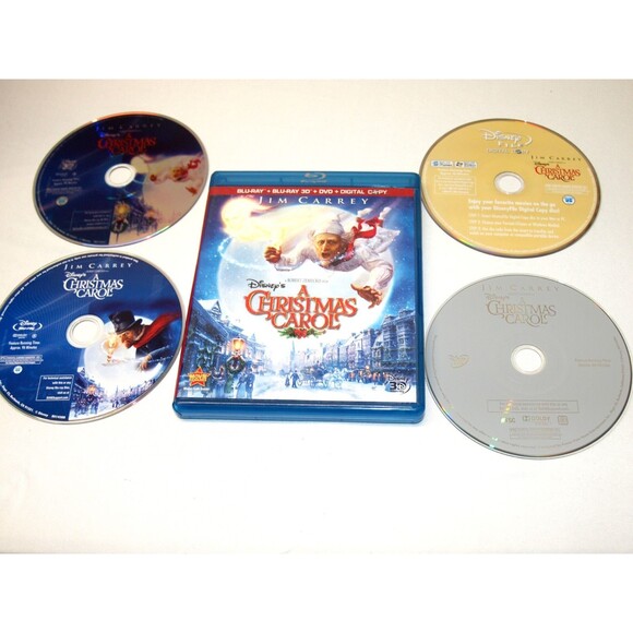 Disneys A Christmas Carol 4-Disc Combo Blu-ray 3D & Blu-ray & DVD Multi Language - Picture 1 of 3